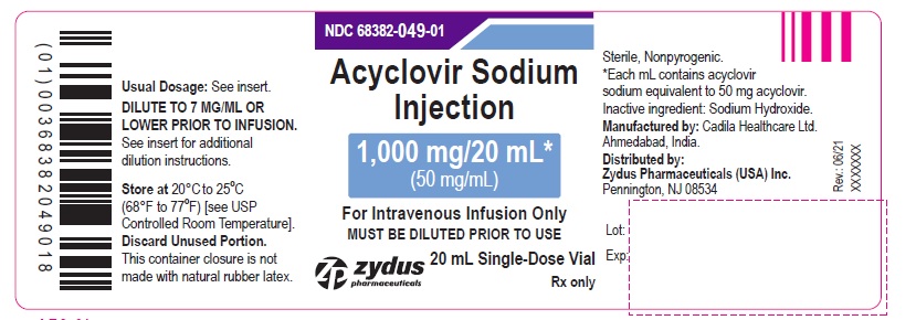 1,000 mg vial label