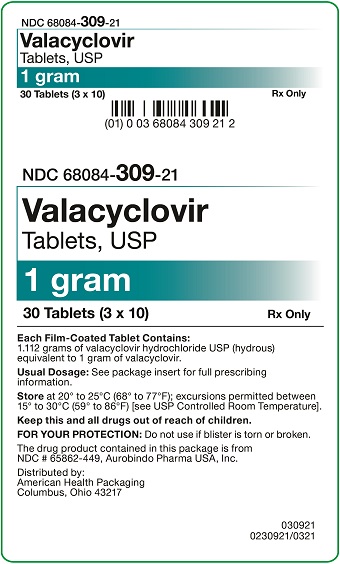 1 gram Valacyclovir Tablets Carton