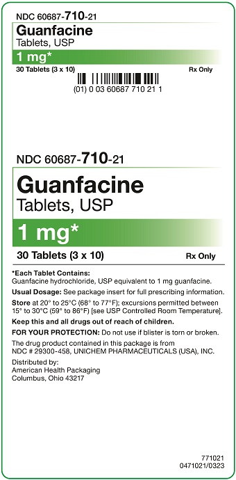 1 mg Guanfacine Tablets Carton