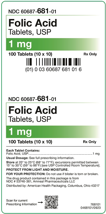 1 mg Folic Acid Carton