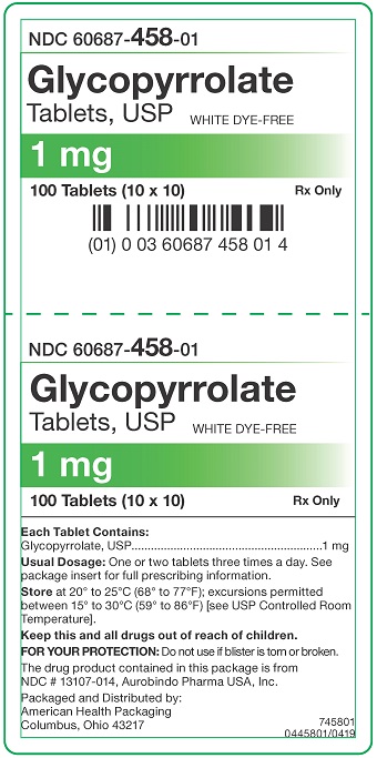 1 mg Glycopyrrolate Tablets Carton