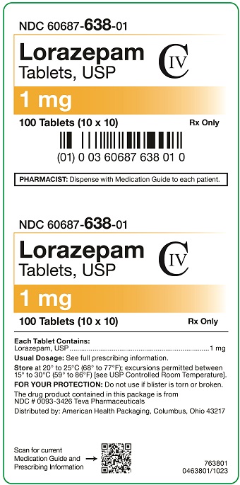 1 mg Lorazepam Tablets Carton