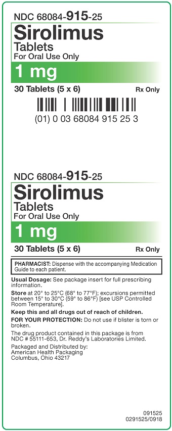 1 mg Sirolimus Tablets Carton