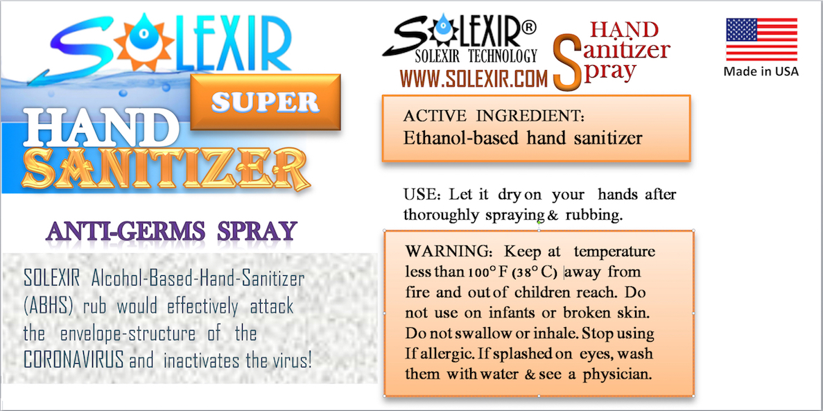 Solexir Hand Sanitizer