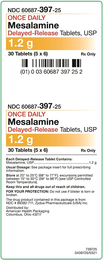 1.2 g Mesalamine Delayed-release Tablets Carton