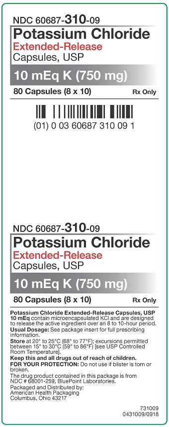 10 mEq (750mg) Potassium Chloride ER Capsules Carton