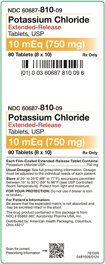 10 mEq Potassium Chloride ER Tablets Carton