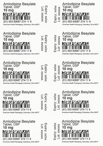 10 mg Amlodipine Besylate Tablet Blister