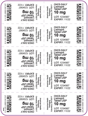 10 mg Lisinopril Tablet Blister