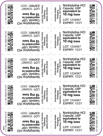 10 mg Nortriptyline HCl Capsule Blister