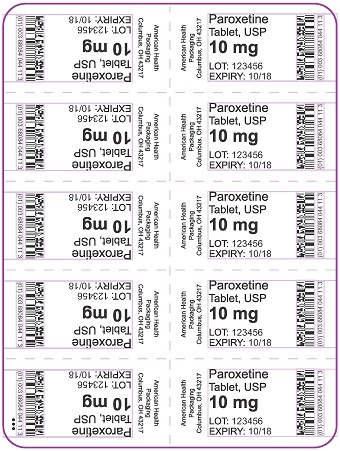 10 mg Paroxetine Tablet Blister