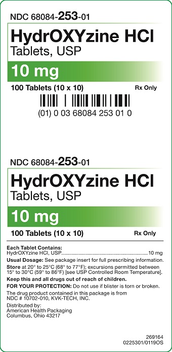 10 mg HydrOXYzine HCl Tablets Carton