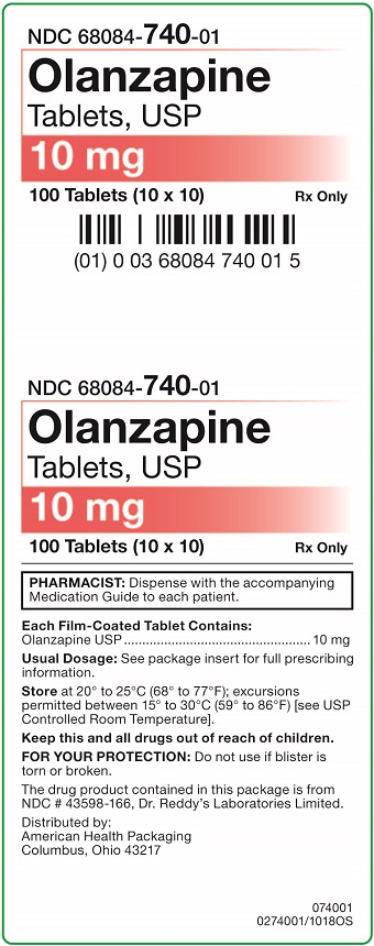 10 mg Olanzapine Tablets Carton