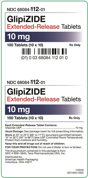 10 mg Glipizide Extended Release Tablets Carton