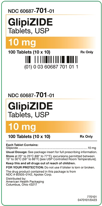 10 mg Glipizide Tablets Carton