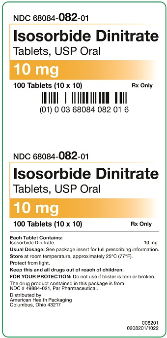 10 Isosorbide Dinitrate Tablets Carton