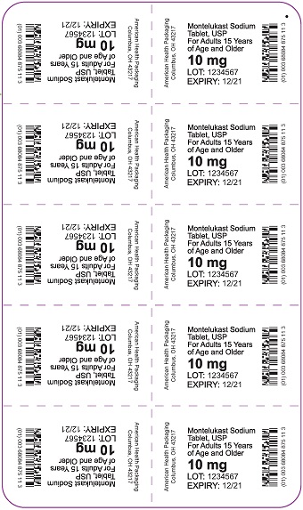 10 mg Montelukast Sodium Tablet Blister