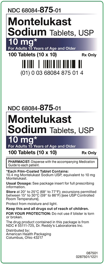 10 mg Montelukast Sodium Tablets Carton