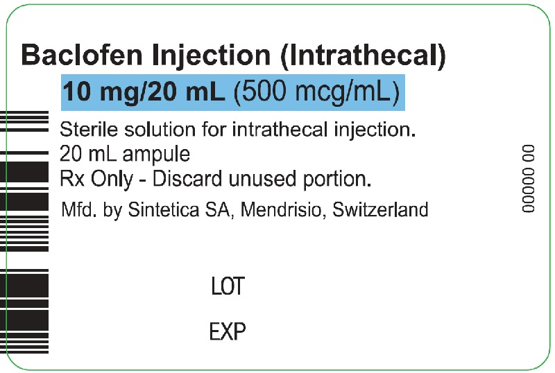 10 mg/20mL ampule label