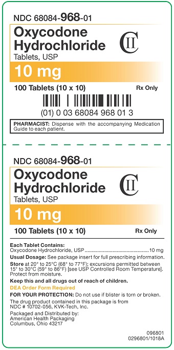 Oxycodone HCl Tablets - Carton - 10 mg