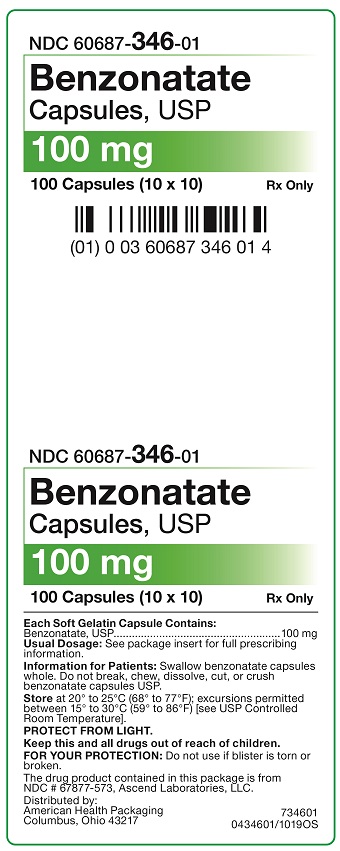 100 mg Benzonatate Capsules Carton