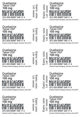 100 mg Quetiapine Tablet Blister