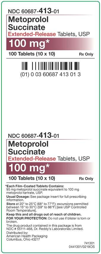 100 mg Metoprolol Succinate Extended-Release Tablets - 100 UD