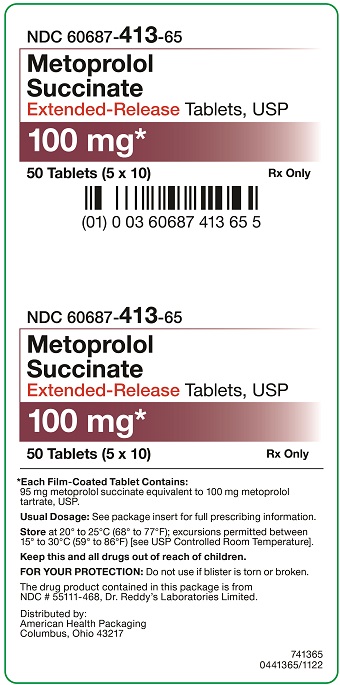 100 mg Metoprolol Succinate Extended-Release Tablets Carton - 50 UD