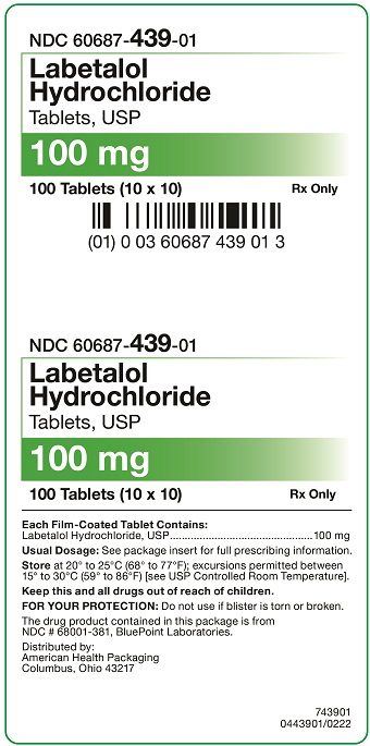 100 mg Labetalol Hydrochloride Tablets Carton