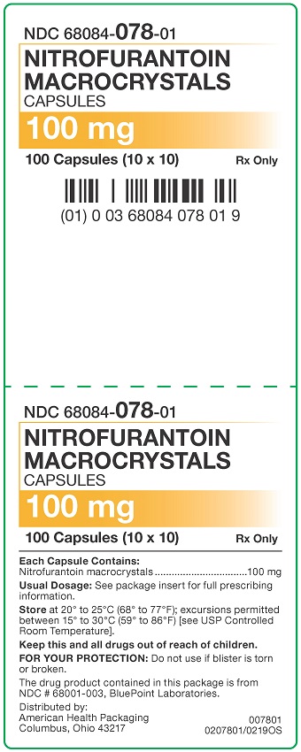 100 mg Nitrofurantoin Macrocrystals Capsules Carton