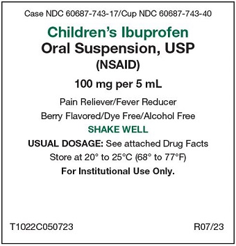 100 mg per 5 mL Childrens Ibuprofen Oral Suspension Tray Labell