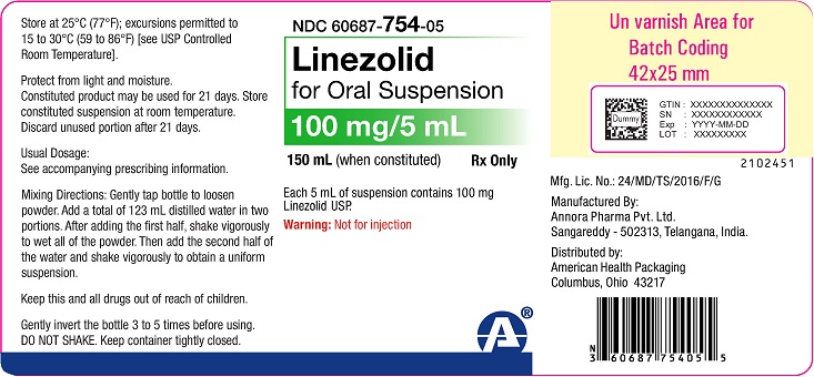 100 mg/5 mL Linezolid for Oral Suspension Bottle