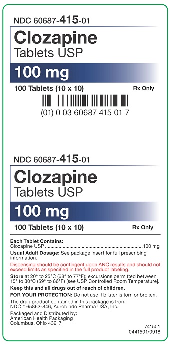 100 mg Clozapine Tablets Carton