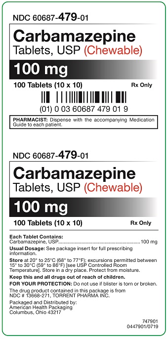 100mg Carbamazepine Tablets Carton