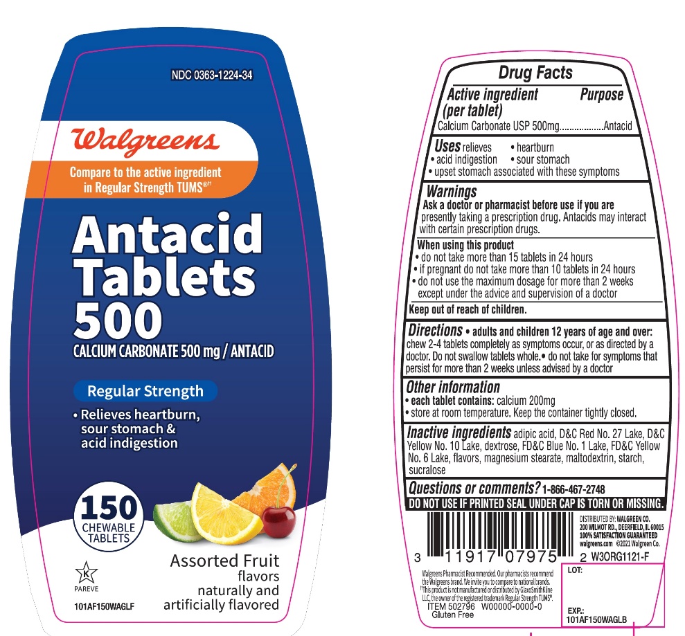 walgreen antacid tablets 500 regular strength assorted flavors 
