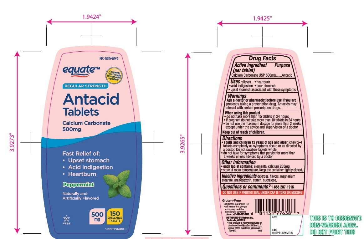 equate Regular Strength Antacid Peppermint Flavor 150 Chewable Tablets