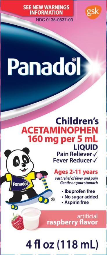 Panadol Childrens liquid 4 fl oz carton