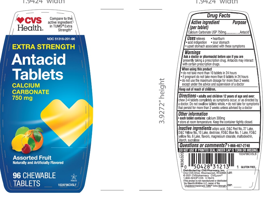 CVS Extra  Strength Assorted Fruit 96 Chewable Tablets