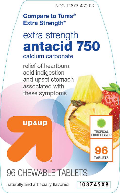 antacid extra strength tropical Target 96 count front label