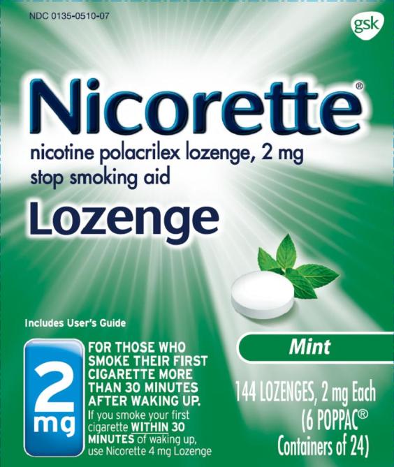 Nicorette Lozenge Mint 2mg 144 count carton