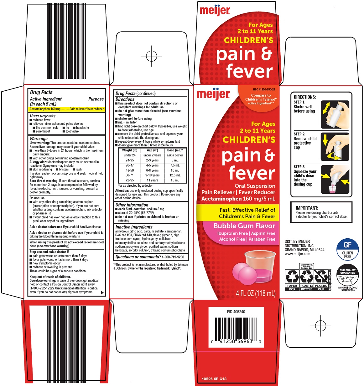 Children's Pain & Fever Carton
