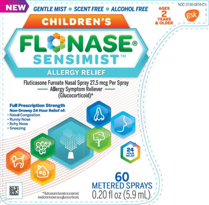 Flonase Sensimist Children 60 dose backercard