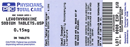 image of 150 mcg package label