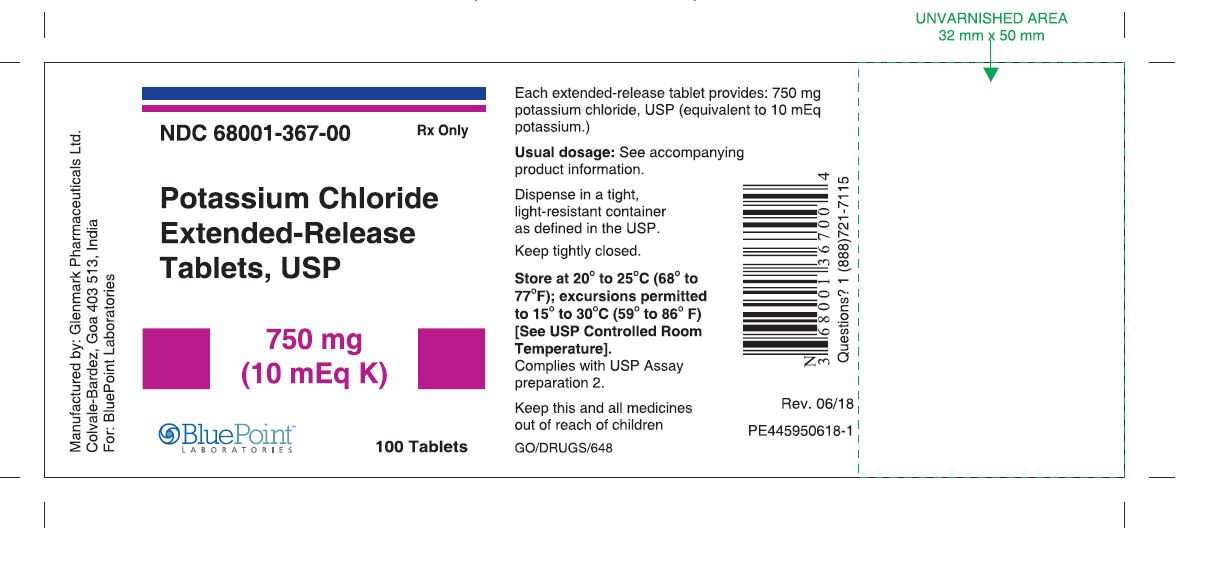 POTASSIUM CHLORIDE ER Tablets USP 10 mEq- 100ct  BluePoint Label rev 06 2018.JPG