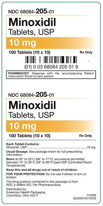 10mg Minoxidil Tablets Carton
