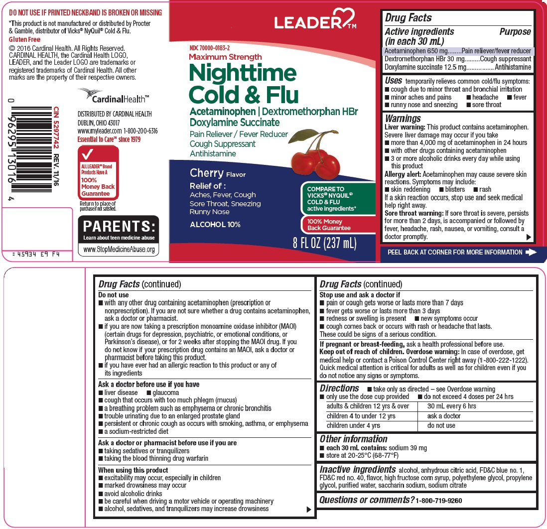 Leader Nighttime Cold And Flu | Acetaminophen, Dextromethorphan Hbr, Doxylamine Succinate Solution Breastfeeding