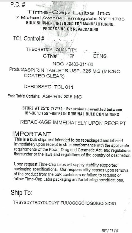 11R-TCL-Aspirin 325 mg-bulk label