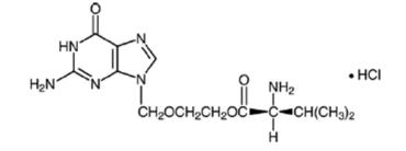 Structural Formula for valacyclovir hydrochloride 