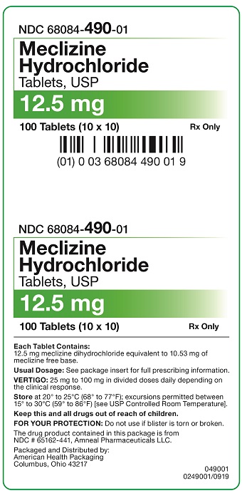 12.5 mg Meclizine Hydrochloride Tablets Carton