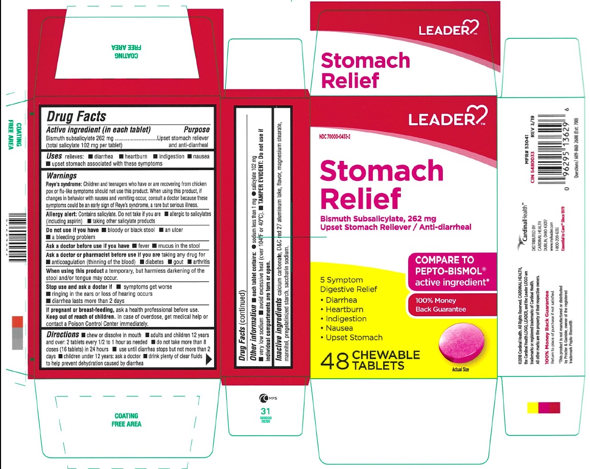 Leader Stomach Relief | Bismuth Subsalicylate Tablet, Chewable Breastfeeding